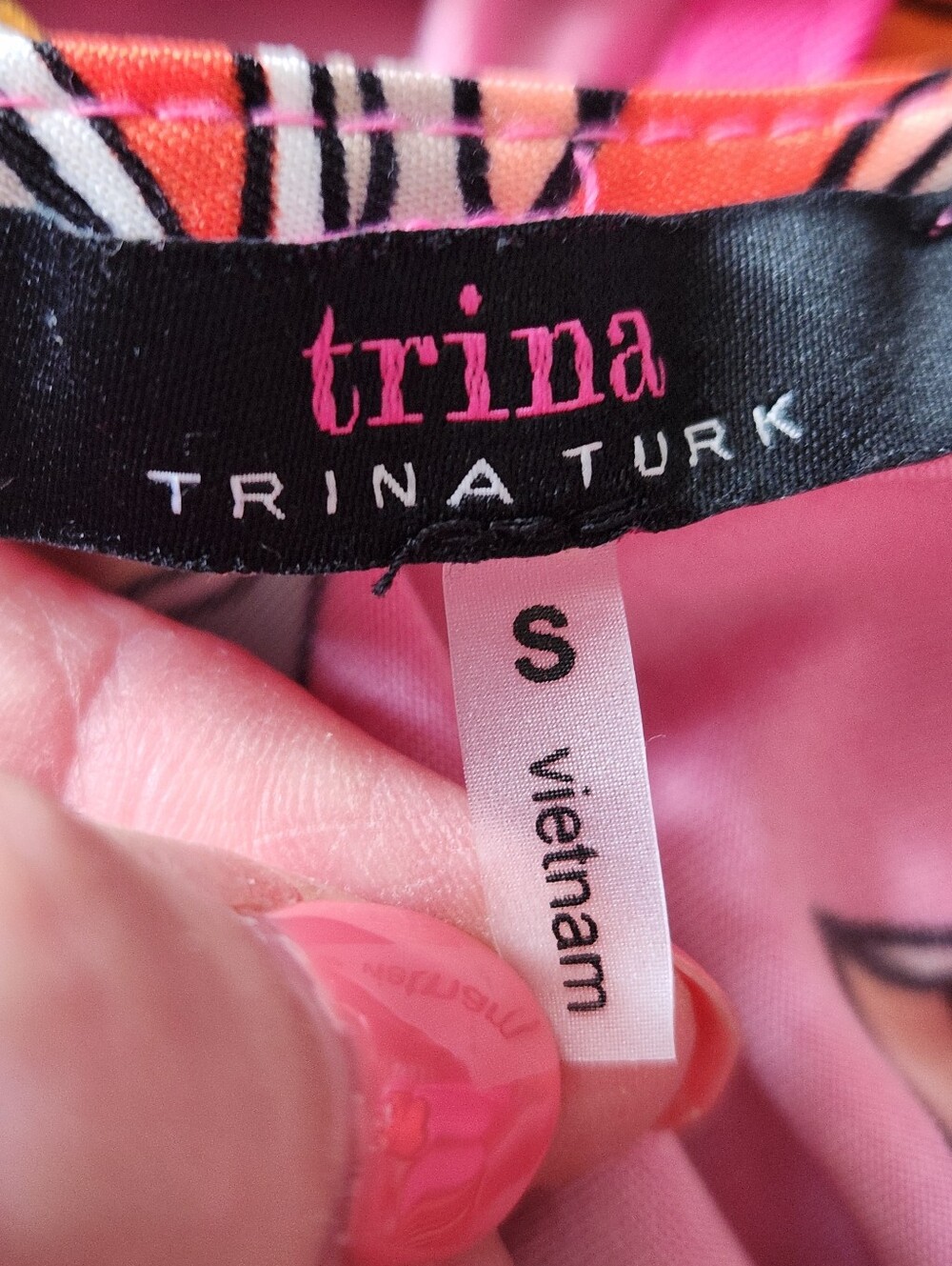 Trina Turk Fuschia, Teal and Orange Floral Halter Mini Dress S - Picture 9 of 10